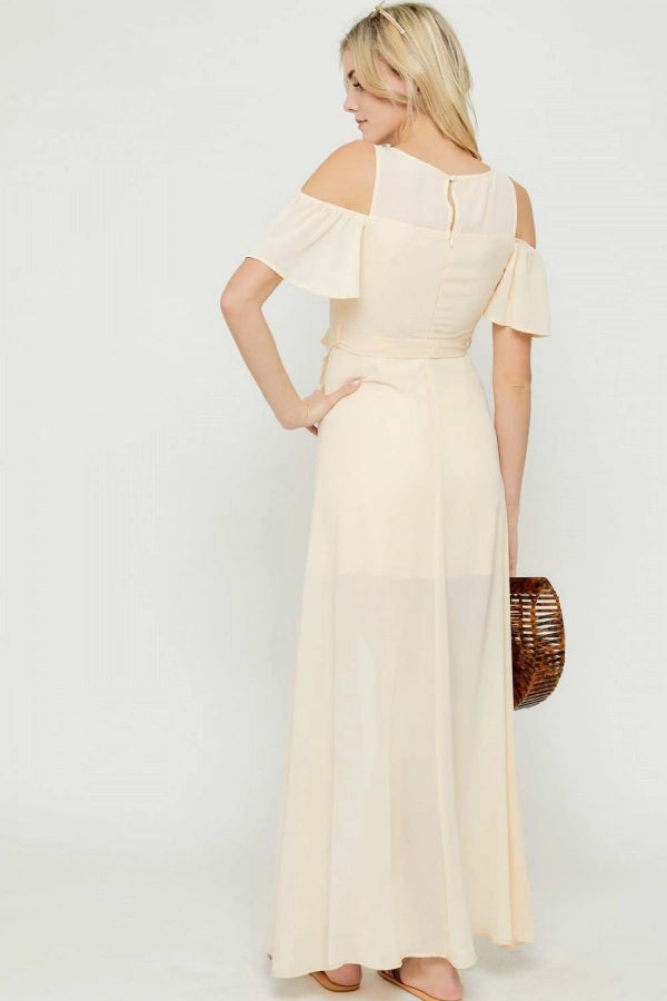 Wrapped Flowy Maxi Dress