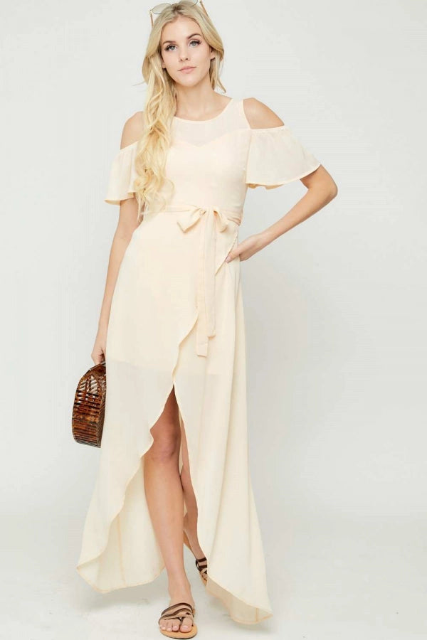 Wrapped Flowy Maxi Dress