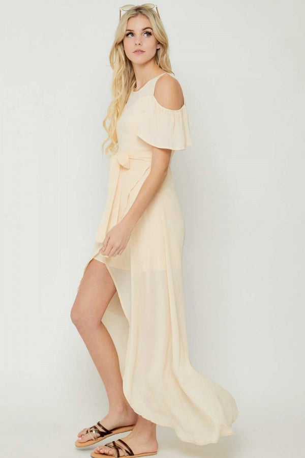 Wrapped Flowy Maxi Dress