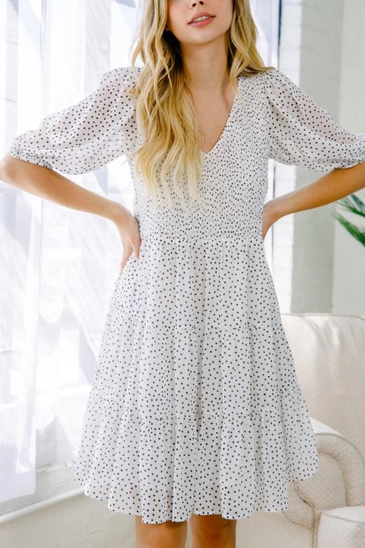 Polka Dot V-Neck Dress